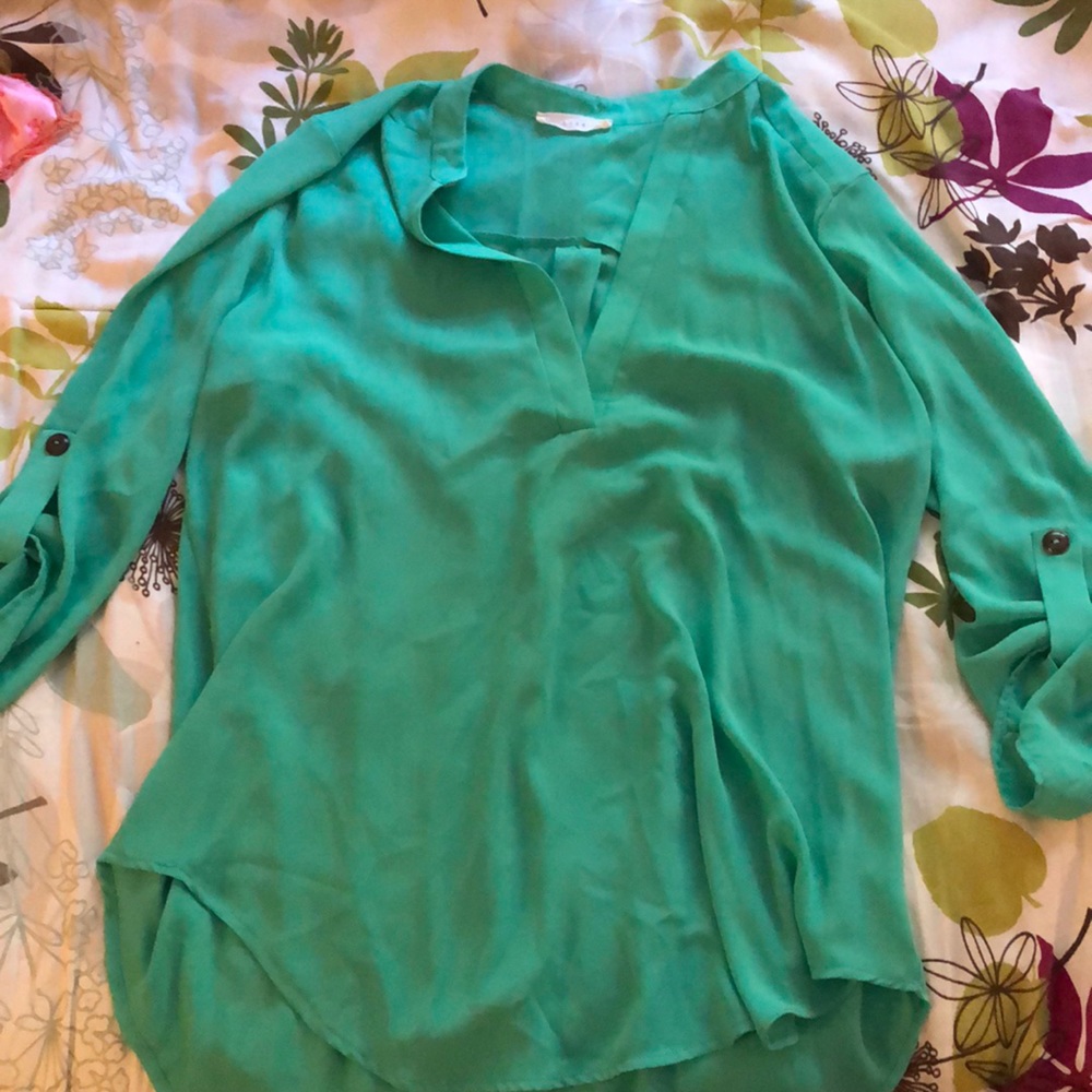Green blouse